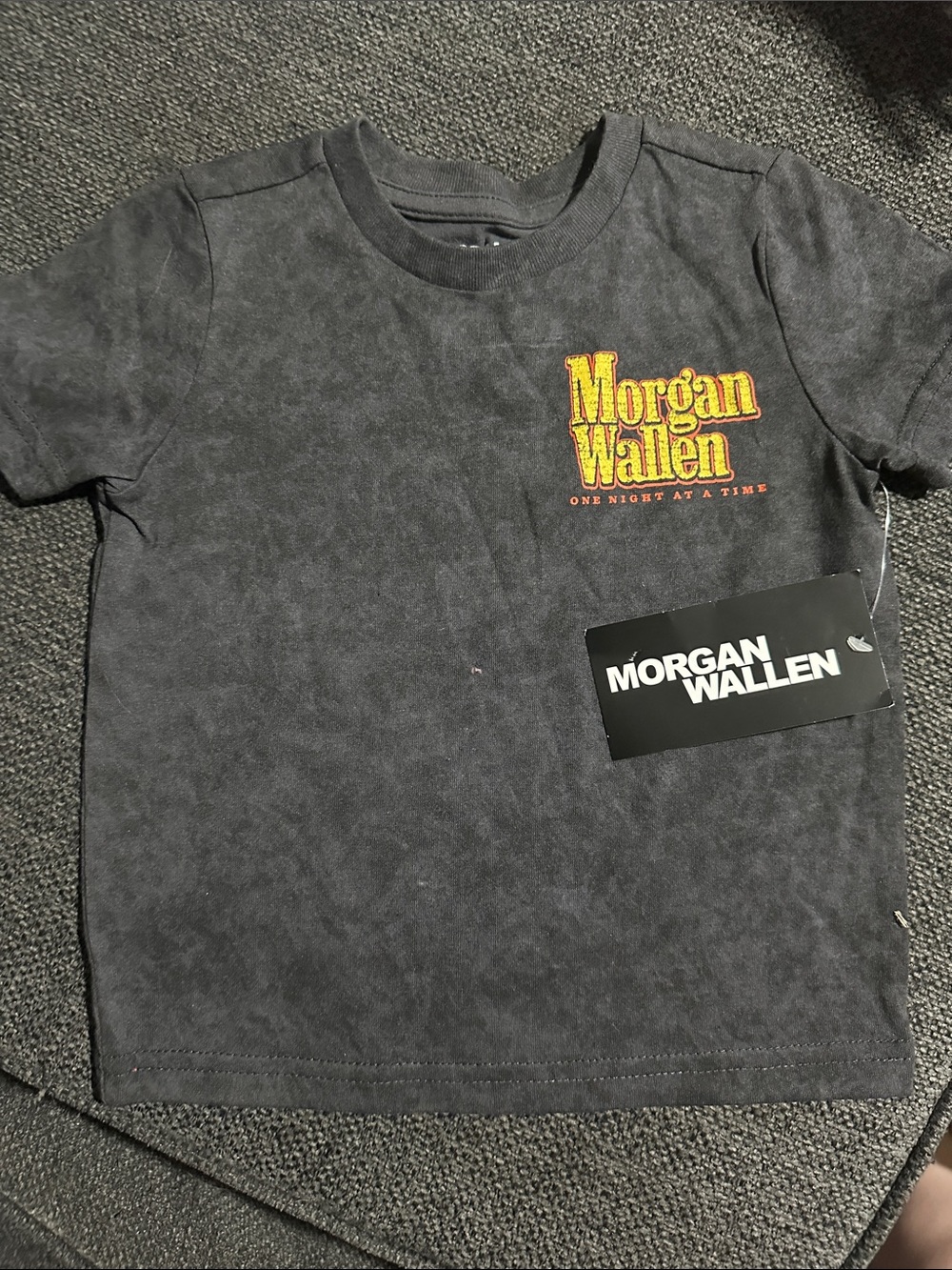 Morgan Wallen Kids' Black Graphic Tee with Yellow Logo